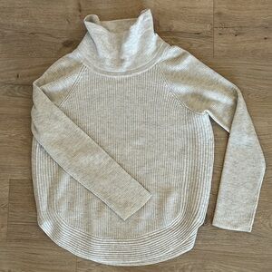 Vince Light Gray Cowl Neck Sweater